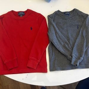 2T Ralph Lauren Cotton Jersey long sleeve shirts.